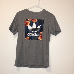 Adidas floral print T-shirt